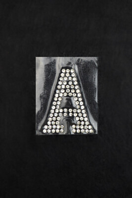  - ADHESIVE CRYSTAL STONE LETTERS A