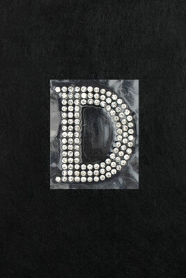  - ADHESIVE CRYSTAL STONE LETTERS D