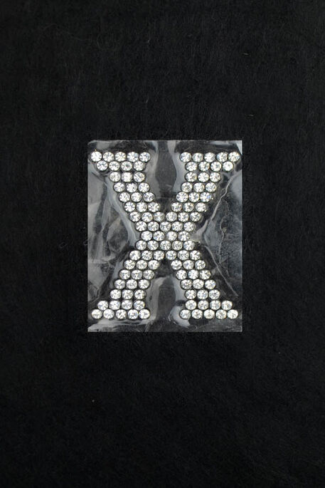  - ADHESIVE CRYSTAL STONE LETTERS X