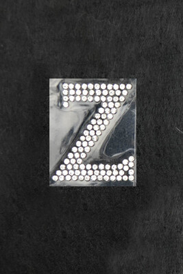 ADHESIVE CRYSTAL STONE LETTERS Z - Thumbnail