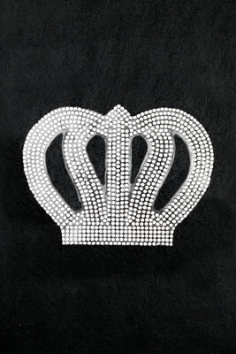  - ADHESIVE KING CROWN WITH CRYSTAL STONE MEDIUM SIZED