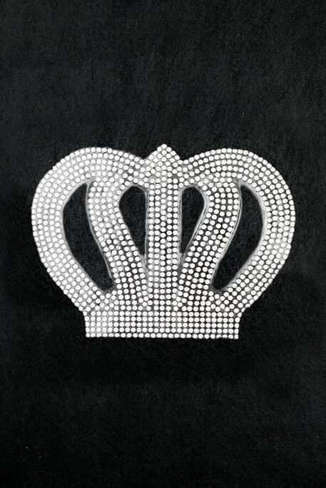  - ADHESIVE KING CROWN WITH CRYSTAL STONE MEDIUM SIZED