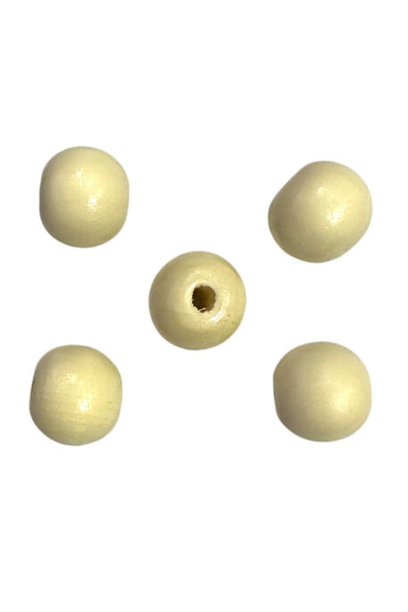 AHŞAP BONCUK 107 AÇIK BEJ 20MM (5 Lİ PAKET) - 2