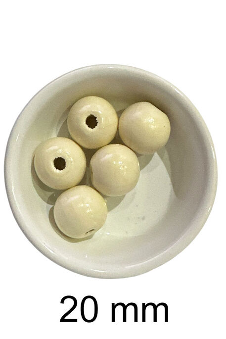  - AHŞAP BONCUK 108 AÇIK NATUREL 20MM (5 Lİ PAKET)