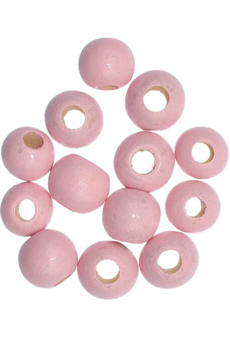  - AHŞAP BONCUK 150 PEMBE 20 MM 25 GR