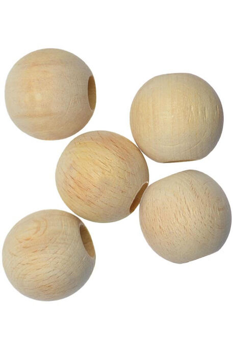 AHŞAP BONCUK 200 HAM 24MM (5 Lİ PAKET) - 2