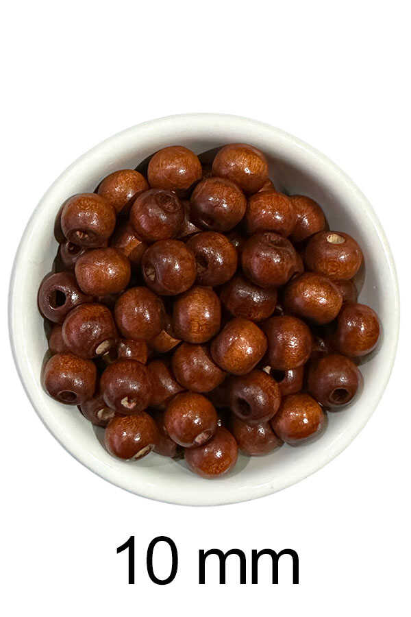 Ahşap Boncuk 307 Kahve 10 Mm