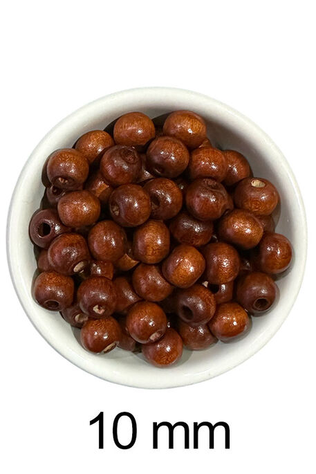  - AHŞAP BONCUK 307 KAHVE 10 MM