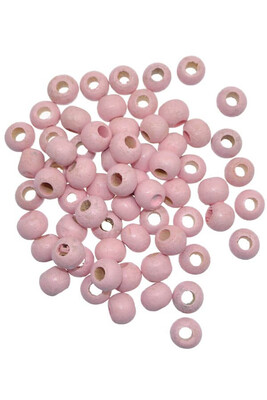  - AHŞAP BONCUK 312 PEMBE 10 MM