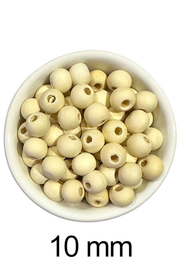 Ahşap Boncuk 316 Açık Naturel 10 Mm