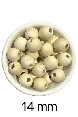  - AHŞAP BONCUK 405 AÇIK NATUREL 14 MM 25 GR