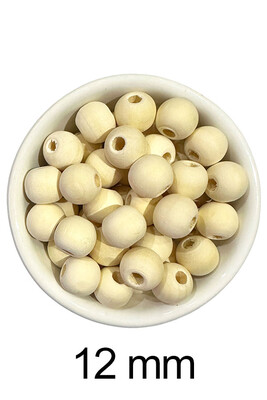  - AHŞAP BONCUK 514 AÇIK NATUREL 12 MM 25 GR