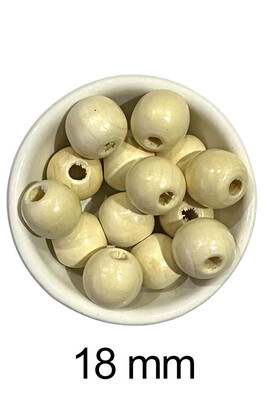  - AHŞAP BONCUK 604 AÇIK BEJ 18 MM 25 GR