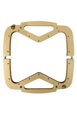 AHŞAP ÇANTA BURSU MIKNATISLI V SAPLI 25 CM GOLD - Thumbnail