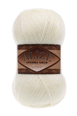 ALİZE ANGORA GOLD SİMLİ 01 Krem