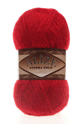 ALİZE ANGORA GOLD SİMLİ 106 Kırmızı