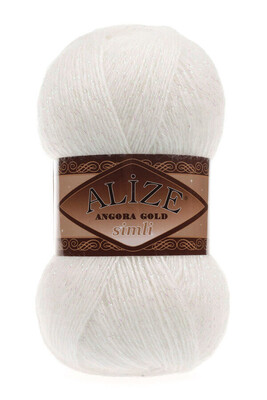 ALİZE ANGORA GOLD SİMLİ 450 İnci Beyazı
