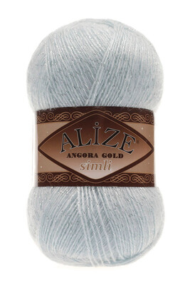 ALİZE ANGORA GOLD SİMLİ 514 Buz Mavi