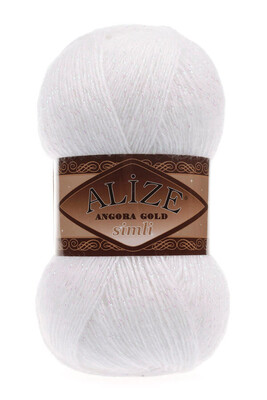 ALİZE ANGORA GOLD SİMLİ 55 Beyaz