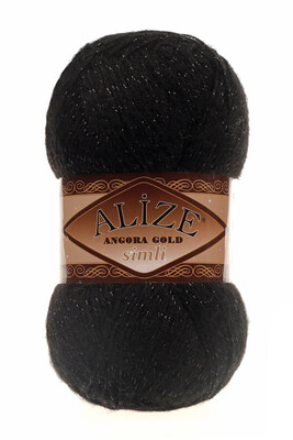 ALİZE ANGORA GOLD SİMLİ 60 Siyah