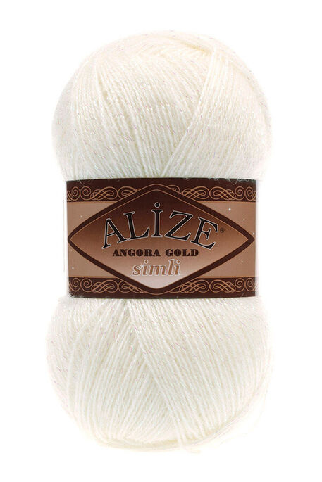 ALİZE - ALİZE ANGORA GOLD SİMLİ 62 Açık Krem