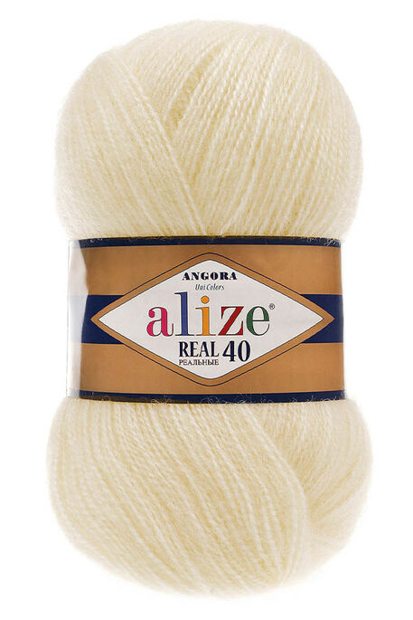ALİZE - ALİZE ANGORA REAL 40 01 Krem