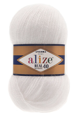 ALİZE - ALİZE ANGORA REAL 40 55 Beyaz
