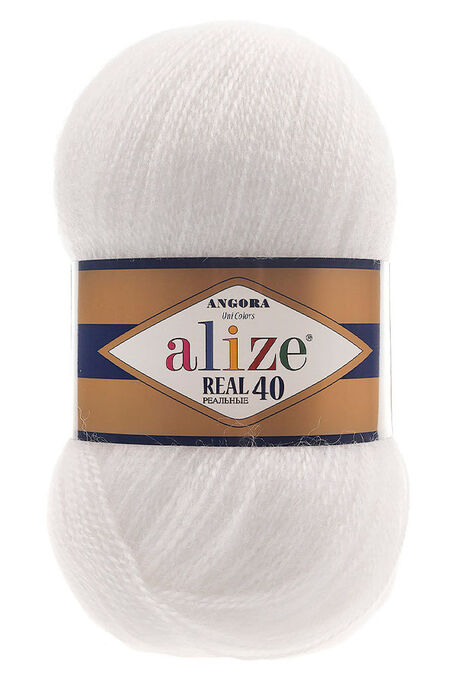 ALİZE - ALİZE ANGORA REAL 40 55 Beyaz