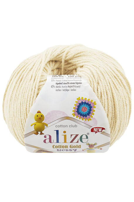 ALİZE COTTON GOLD HOBBY NEW 01 Krem - 1