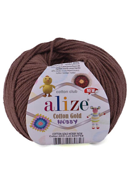 ALİZE COTTON GOLD HOBBY NEW 493 Kahve - 1