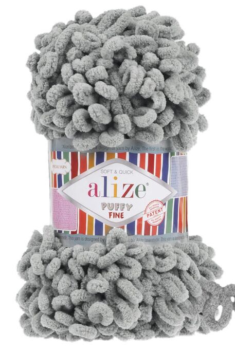 ALİZE - ALİZE PUFFY FINE 302 Gri
