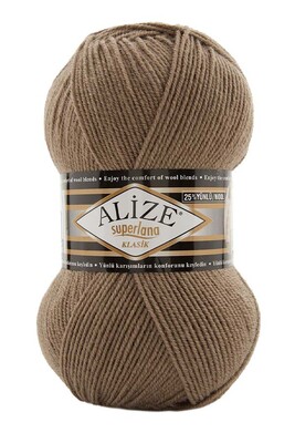ALİZE - ALİZE SÜPERLANA KLASİK 991 Kahve
