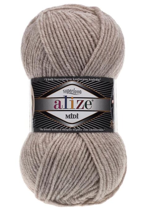 ALİZE - ALİZE SUPERLANA MİDİ 152 Bej Melanj