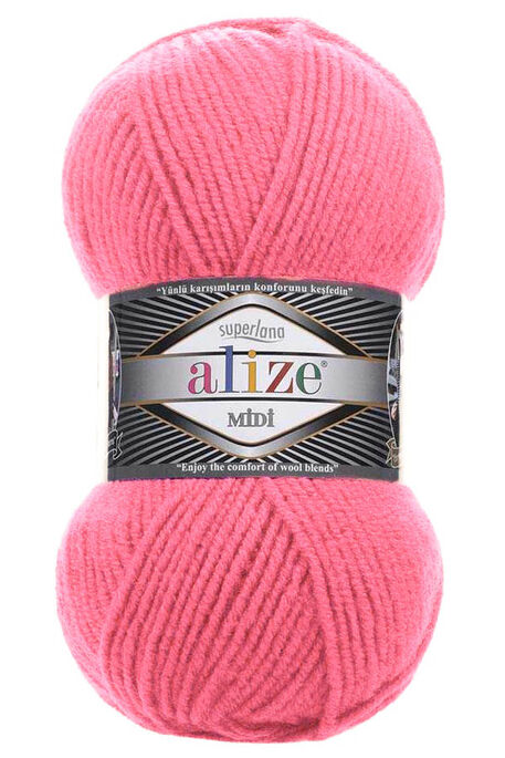 ALİZE - ALİZE SUPERLANA MİDİ 178 Koyu Pembe