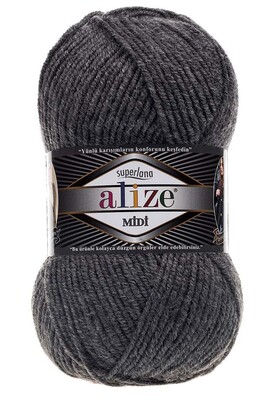 ALİZE - ALİZE SUPERLANA MİDİ 182 Orta Gri Melanj