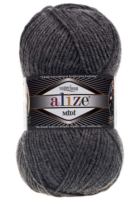 ALİZE - ALİZE SUPERLANA MİDİ 182 Orta Gri Melanj