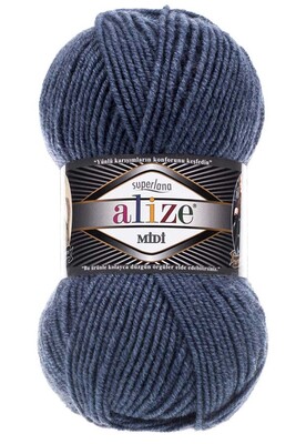 ALİZE - ALİZE SUPERLANA MİDİ 203 Denim Melanj