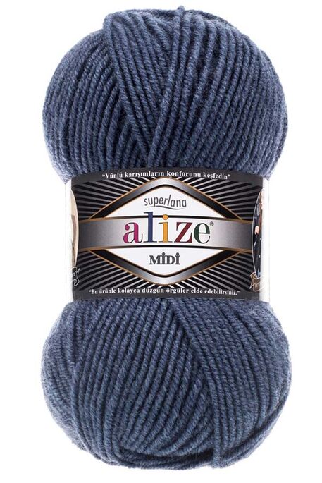ALİZE - ALİZE SUPERLANA MİDİ 203 Denim Melanj