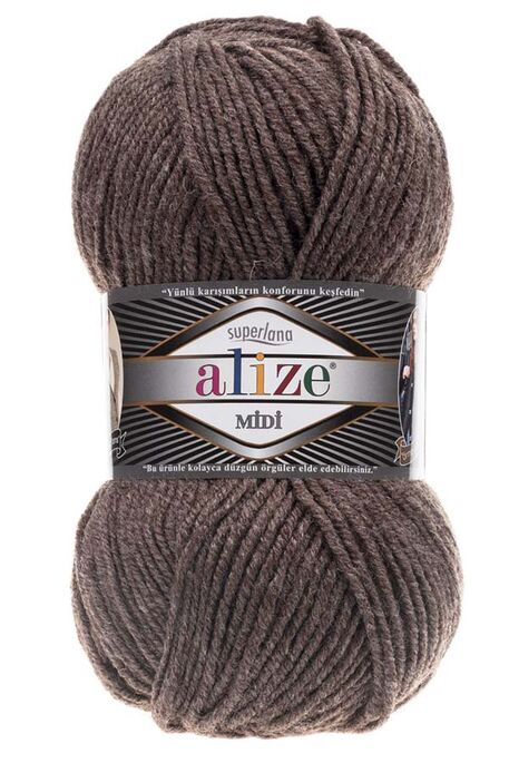 ALİZE - ALİZE SUPERLANA MİDİ 240 Sütlü Kahve Melanj
