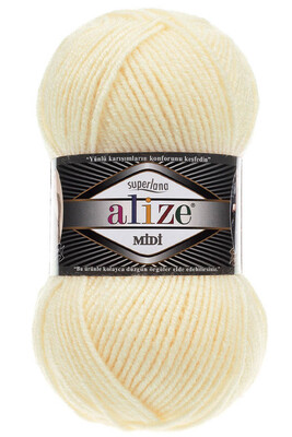 ALİZE - ALİZE SUPERLANA MİDİ 394 Krem