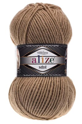 ALİZE - ALİZE SUPERLANA MİDİ 466 Koyu Bej