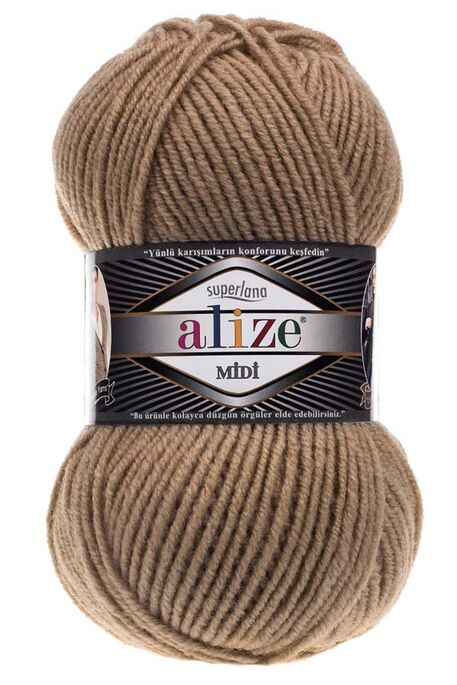 ALİZE - ALİZE SUPERLANA MİDİ 466 Koyu Bej
