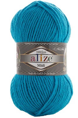 ALİZE - ALİZE SUPERLANA MİDİ 484 Turkuaz