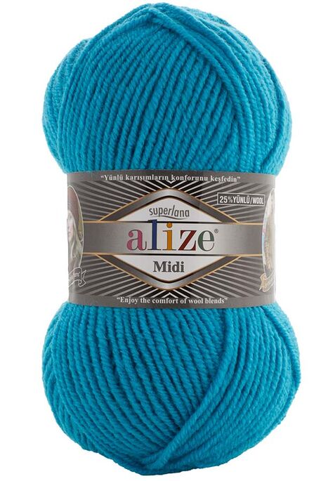 ALİZE - ALİZE SUPERLANA MİDİ 484 Turkuaz