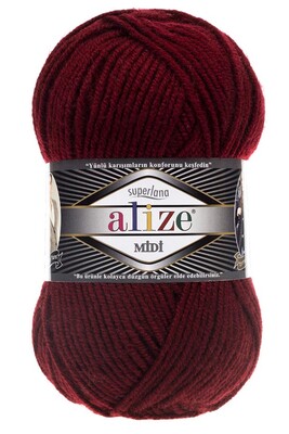 ALİZE - ALİZE SUPERLANA MİDİ 57 Bordo