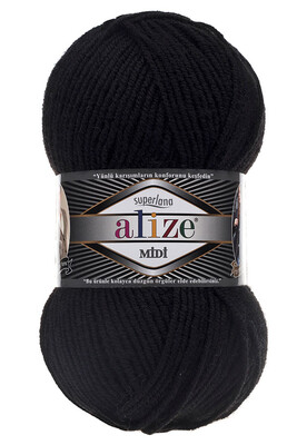 ALİZE - ALİZE SUPERLANA MİDİ 60 Siyah