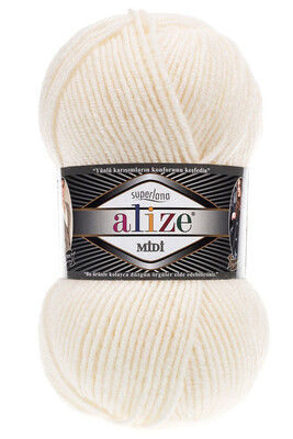 ALİZE - ALİZE SUPERLANA MİDİ 62 Açık Krem