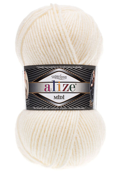 ALİZE - ALİZE SUPERLANA MİDİ 62 Açık Krem