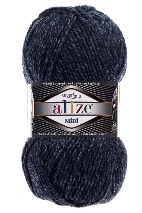 ALİZE - ALİZE SUPERLANA MİDİ 805 Jaspe Lacivert
