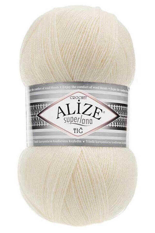 Alize Superlana Tığ 01 Krem